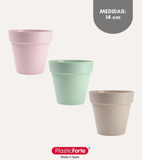 Maceta Decorativa Pastel de Plástico