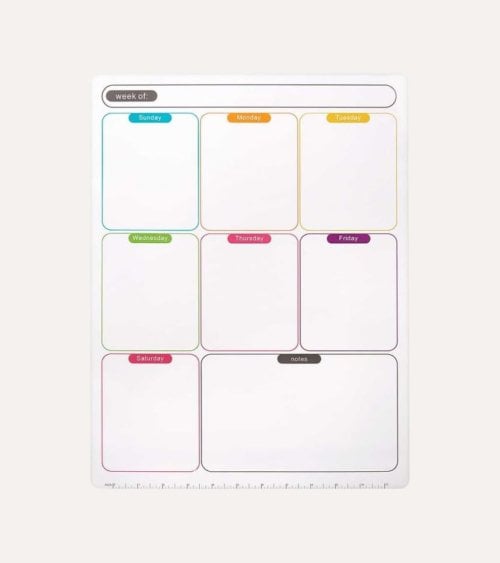 Iman de Nevera Calendario Semanal de Plástico
