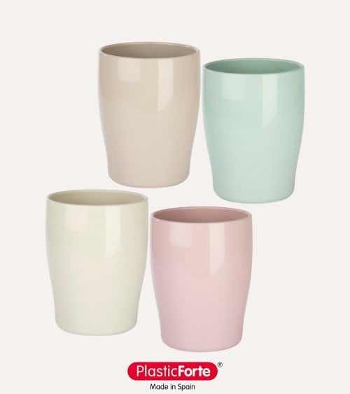 Vaso de Baño Portacepillos Stilo de Plástico