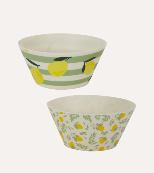 Bol Estampado Limones de Plástico