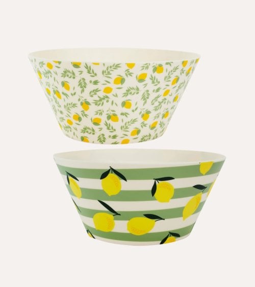 Ensaladera Estampado Limones de Plástico