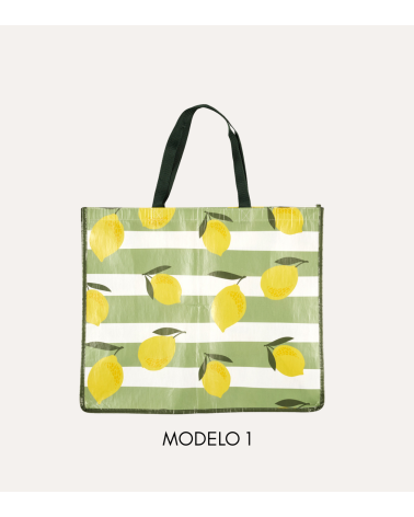 Bolsa de Compra Estampado Limones de Poliéster