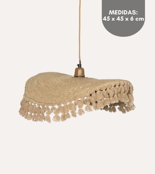 Lámpara Colgante Halo de Fibra Natural