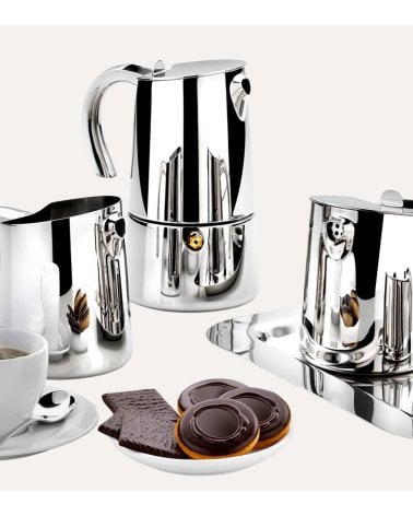 Cafetera Italiana Bella de Acero Inoxidable 18/10
