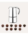 Cafetera Italiana Bella de Acero Inoxidable 18/10