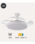 Ventilador de Techo y Lámpara LED Tridente con Aspas Retráctiles