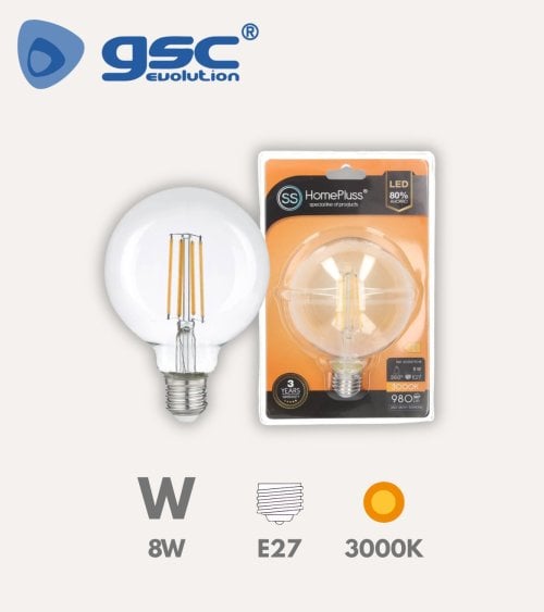 Bombilla Led Globo G95 E27 8W