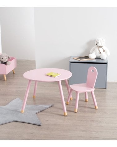 Mesa Infantil Redonda Douceur de Madera de Pino