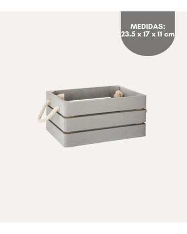Caja Dream con Asas de Cuerda de Madera