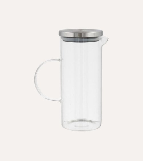 Jarra de Borosilicato con Tapa de Acero