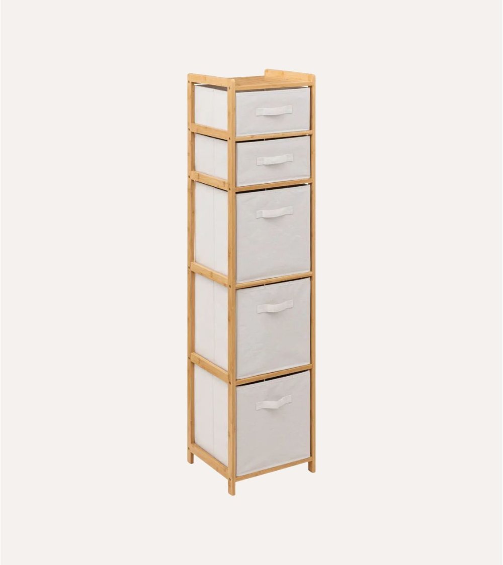 Estantería para Baño Tidy Box con 5 Cestas de Bambú