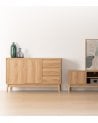 Aparador Abana con 2 Puertas y 3 Cajones de MDF