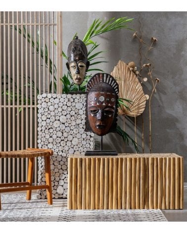 Mesa de Centro Troncos de Madera de Teca