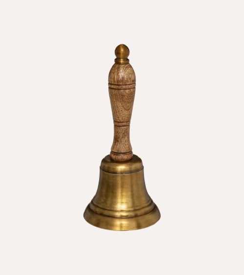 Campana Decorativa Constance de Metal y Madera de Mango
