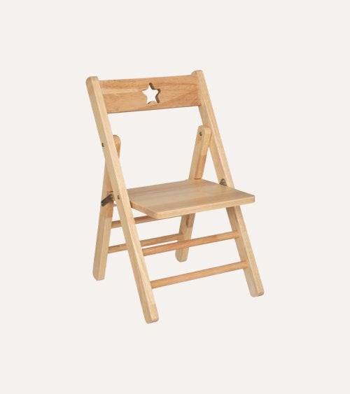 Silla Infantil Plegable de Madera de Hevea