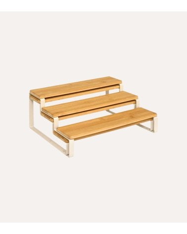 Estante Extensible para Especias Ordera de Bambú y Metal