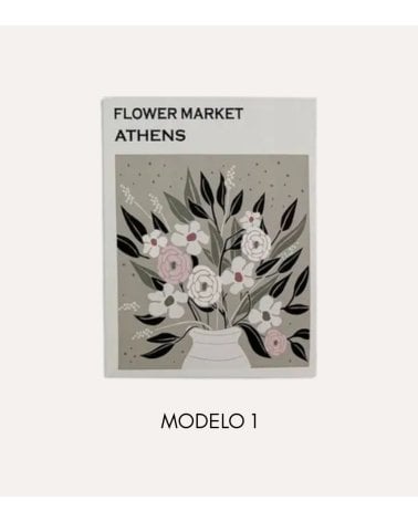 Cuadro Impreso Flower Market de Lienzo