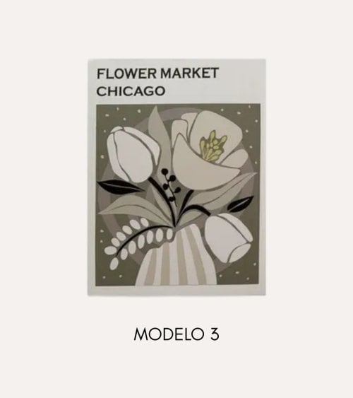 Cuadro Impreso Flower Market de Lienzo