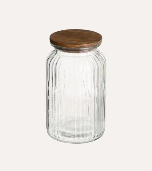 Tarro Provence de Vidrio con Tapa de Madera