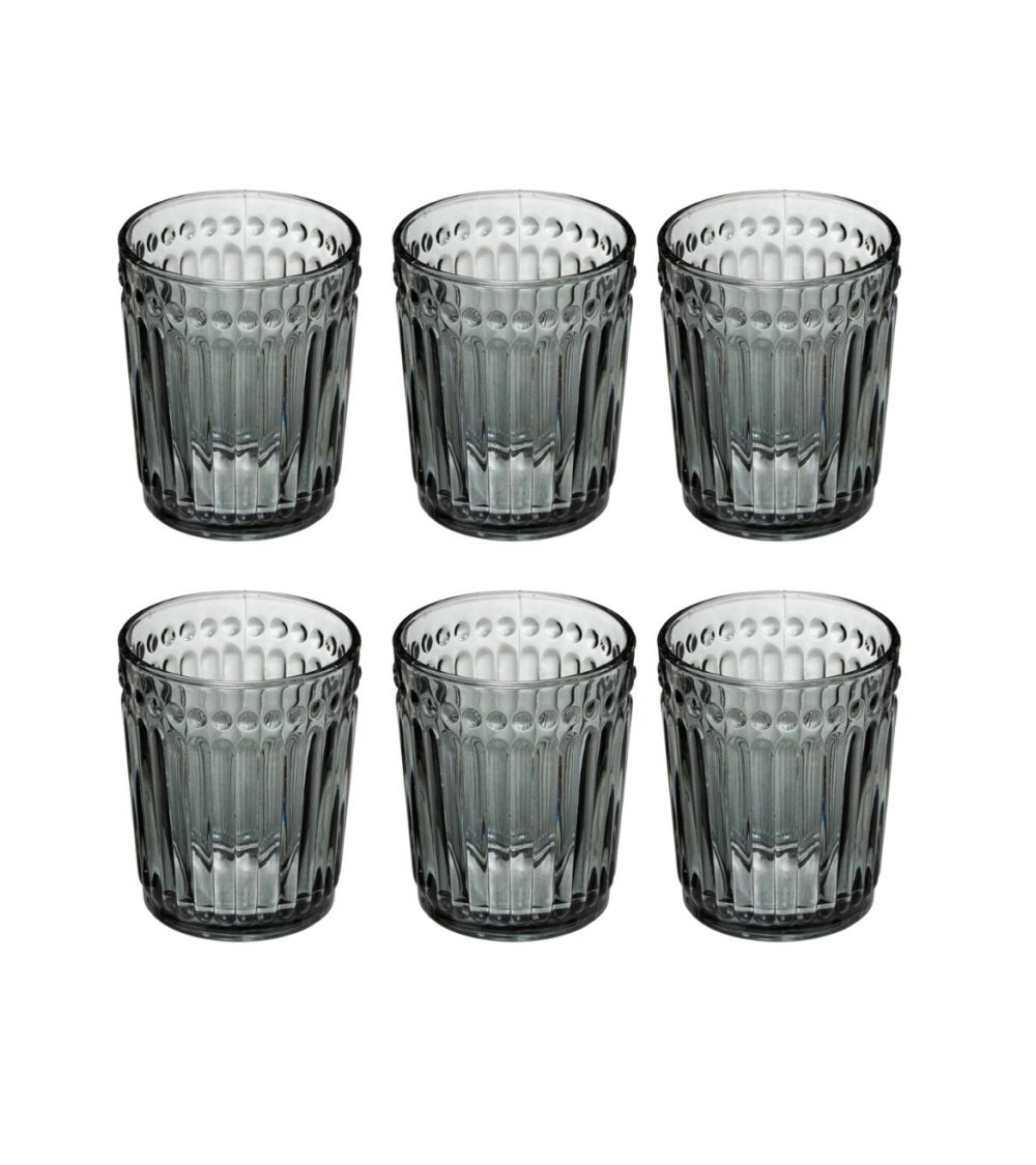 Set 6 Vasos De Vidrio De Color