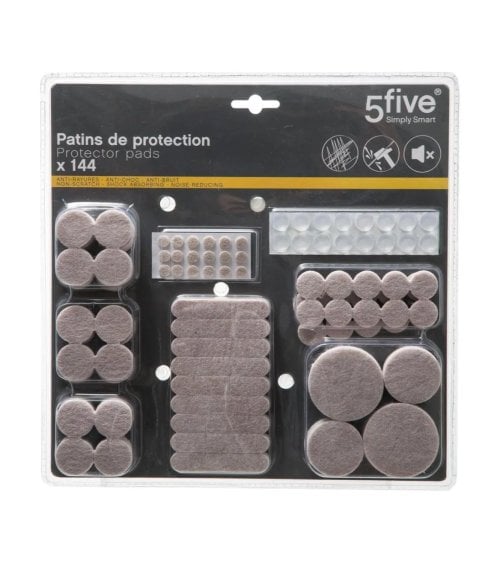 Pack de Protección con 144 Fieltros Adhesivos en Color Gris-1