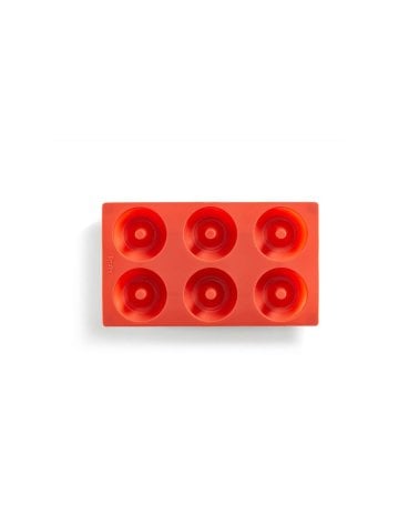 Molde de Silicona Rojo para Donuts de Lékué-1