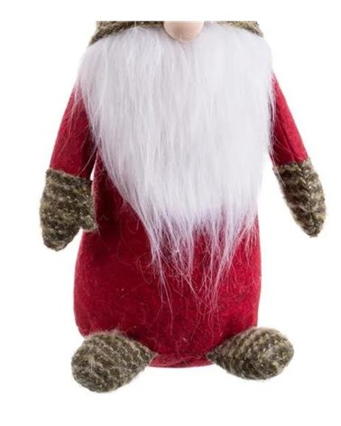 Muñeco de Navidad de Papa Noel de Pie de Tela Roja 50cm