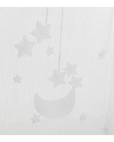 Cortina Blanca con Estrellas de 240 cm - Decoración Infantil de Ventanas Elegante-2