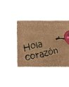Felpudo Antideslizante de Fibra de Coco 40x70 cm con Diseño de Corazón Rojo-2
