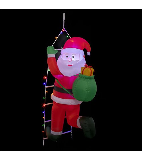 Escalador hinchable de Papá Noel 30 lámparas h150cm