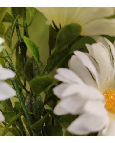 Margarita Blanca Artificial de 70 cm - Decoracion Floral para Interiores-2