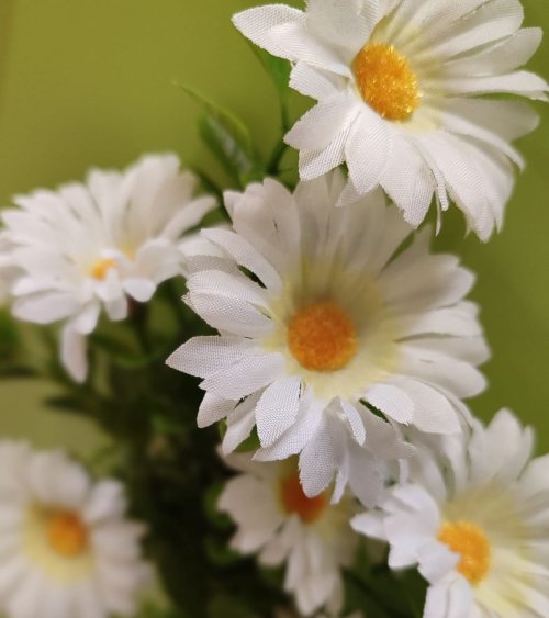 Margarita Blanca Artificial de 70 cm - Decoracion Floral para Interiores-3