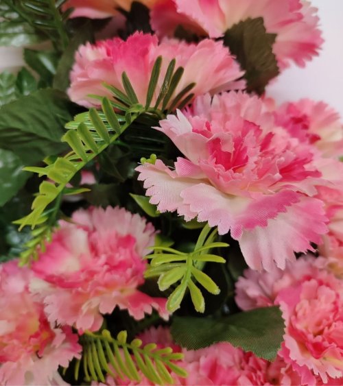 Ramo de Claveles Artificiales de Alta Calidad, Flores Decorativas-11